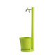 Fontaine de jardin Catane en acier avec robinet double sortie – 27 x 30 x 88 cm – Vert Anis