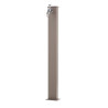 Fontaine de jardin Cefalu en acier avec robinet – 11 x 15 x 82 cm - Taupe