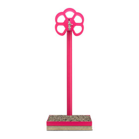 Fontaine de jardin Favara avec support tuyau et 2 robinets – 27 x 23 x 105 cm – Vert Anis