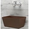 Fontaine de jardin murale Maucini en acier avec vasque et mitigeur – 45 x 29 x 21 cm - Rouille