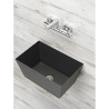 Fontaine de jardin murale Maucini en acier avec vasque et mitigeur – 45 x 29 x 21 cm - Anthracite