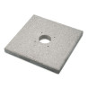 Socle en ciment carré pour fontaines de jardin en acier – 40 x 40 x 4 cm  