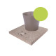 Socle en grain de ciment avec seau pour fontaines de jardin en acier – 40 x 40 x 5 cm – Vert anis