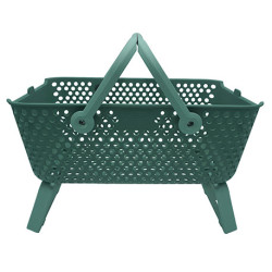 Lot de 2 paniers Kajo en polypropylène 15L – 48 x 29 x 20 cm – Vert Olive / Vert Amande