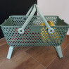 Lot de 2 paniers Kajo en polypropylène 15L – 48 x 29 x 20 cm – Vert Olive / Vert Amande