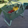 Lot de 2 paniers Kajo en polypropylène 15L – 48 x 29 x 20 cm – Vert Olive / Vert Amande