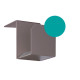 Support pour tuyau d’arrosage en acier pour fontaines de jardin – 8 x 9 x 11 cm - Turquoise