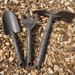 Kit transplantoir – Binette et griffe de jardin en polypropylène – Taupe