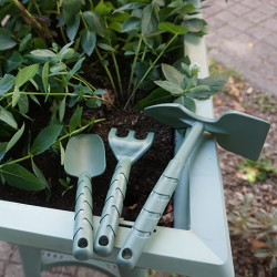 Kit transplantoir – Binette et griffe de jardin en polypropylène – Vert Olive