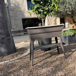 Jardinière Calipso Maxi en polypropylène 40 L - Taupe / Beige – 81 x 39 x 100 cm