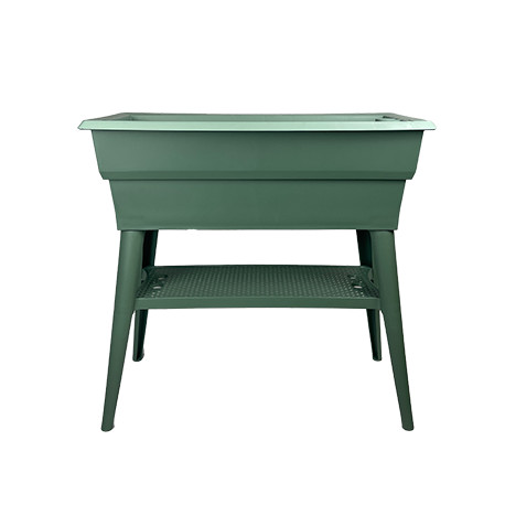 Jardinière Calipso Combi en polypropylène 40 L - Vert Olive/Vert Amande – 81 x 39 x 100 cm