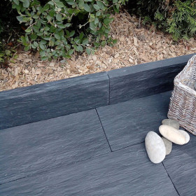 Dalle de terrasse en pierre reconstituée 60 x 40 x 4 cm schiste