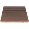 Dalle de terrasse en pierre reconstituée aspect bois 45 x 45 x 3,5 cm marron