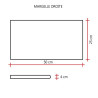 Margelle en pierre reconstituée plate droite 50 x 25 x 4 cm blanc