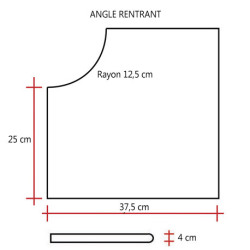 Margelle en pierre reconstituée plate angle rentrant 25 x 25 x 4 cm gris clair