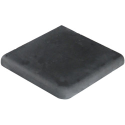 Margelle en pierre reconstituée plate angle sortant 25 x 25 x 4 cm gris anthracite