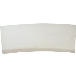Margelle en pierre reconstituée plate courbe 38 x 25 x 4 cm blanc