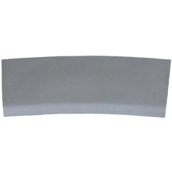 Margelle en pierre reconstituée plate courbe 38 x 25 x 4 cm gris clair
