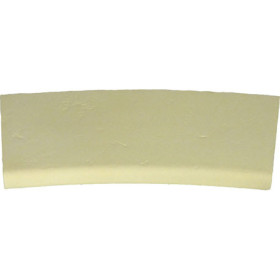 Margelle en pierre reconstituée plate courbe 38 x 25 x 4 cm camel