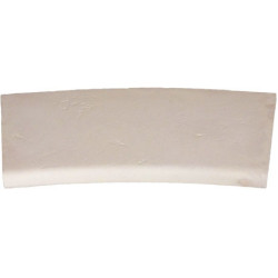 Margelle en pierre reconstituée plate courbe 38 x 25 x 4 cm ocre nuancé
