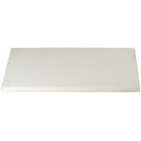 Margelle en pierre reconstituée plate droite 50 x 25 x 2,5 cm Blanc