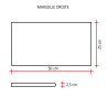 Margelle en pierre reconstituée plate droite 50 x 25 x 2,5 cm Blanc