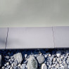 Margelle en pierre reconstituée plate droite 50 x 25 x 2,5 cm gris clair