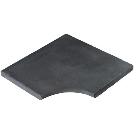 Margelle en pierre reconstituée plate angle rentrant 25 x 25 x 2,5 cm gris anthracite