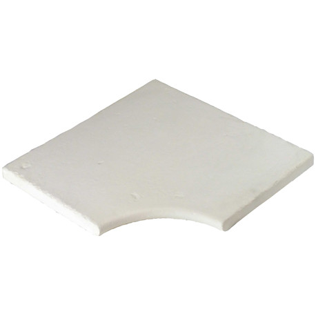 Margelle en pierre reconstituée plate angle rentrant 25 x 25 x 2,5 cm blanc