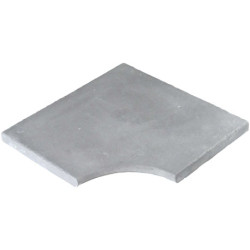 Margelle en pierre reconstituée plate angle rentrant 25 x 25 x 2,5 cm gris clair