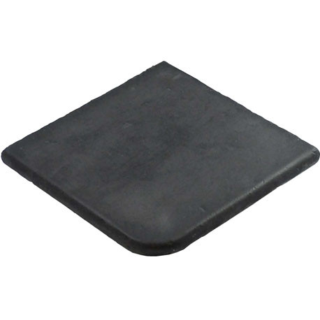 Margelle en pierre reconstituée plate angle sortant 25 x 25 x 2,5 cm gris anthracite