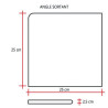 Margelle en pierre reconstituée plate angle sortant 25 x 25 x 2,5 cm blanc