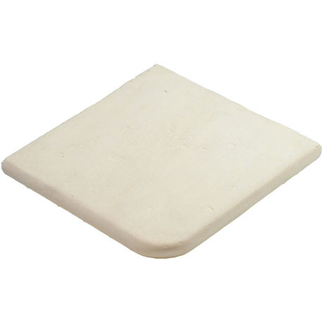 Margelle en pierre reconstituée plate angle sortant 25 x 25 x 2,5 cm blanc