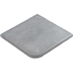 Margelle en pierre reconstituée plate angle sortant 25 x 25 x 2,5 cm gris clair