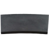 Margelle en pierre reconstituée plate courbe 38 x 25 x 2,5 cm gris anthracite
