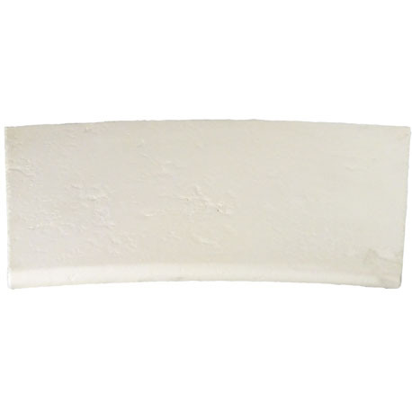 Margelle en pierre reconstituée plate courbe 38 x 25 x 2,5 cm blanc