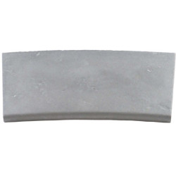 Margelle en pierre reconstituée plate courbe 38 x 25 x 2,5 cm gris clair