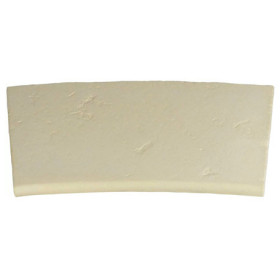 Margelle en pierre reconstituée plate courbe 38 x 25 x 2,5 cm camel