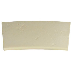 Margelle en pierre reconstituée plate courbe 38 x 25 x 2,5 cm camel