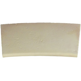 Margelle en pierre reconstituée plate courbe 38 x 25 x 2,5 cm camel nuancé