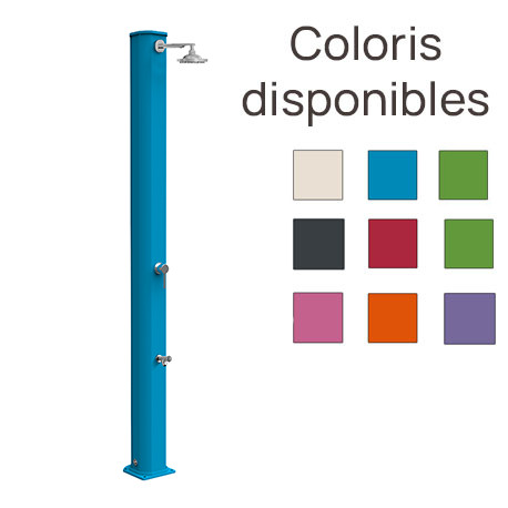 Douche Solaire Extérieure en Alu avec Réserve d’Eau 35L - 5 Coloris – 20 x 18,5 x 228 cm