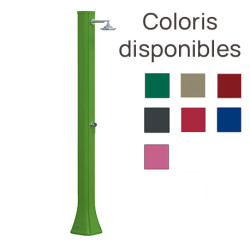 Douche solaire de jardin en polyéthylène avec réservoir d’eau 36L – 29 x 26 x 215 cm – 12 coloris 