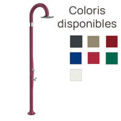 Douche de jardin en polyéthylène avec large pommeau et rince pieds – 17 x 17 x 232 cm – 12 coloris disponibles