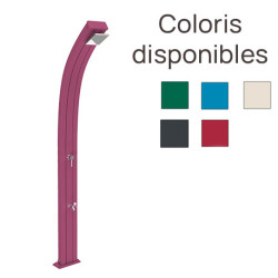 Douche solaire de jardin en alu avec réservoir d’eau de 25L– 28 x 41 x 231 cm – 12 coloris 