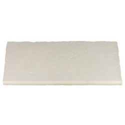 Margelle en pierre reconstituée plate droite 50 x 30 x 2,5 cm Blanc
