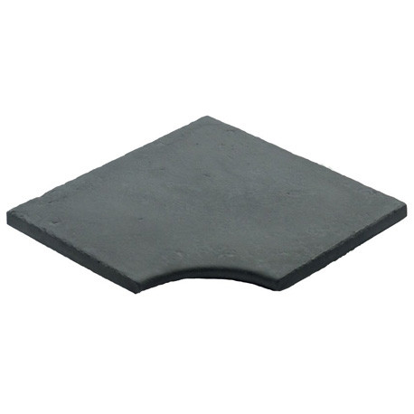 Margelle en pierre reconstituée plate angle rentrant 30 x 30 x 2,5 cm gris anthracite