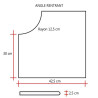 Margelle en pierre reconstituée plate angle rentrant 30 x 30 x 2,5 cm blanc