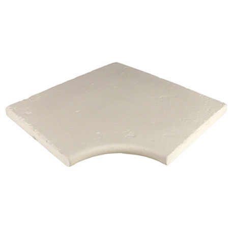 Margelle en pierre reconstituée plate angle rentrant 30 x 30 x 2,5 cm blanc