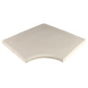 Margelle en pierre reconstituée plate angle rentrant 30 x 30 x 2,5 cm blanc