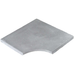 Margelle en pierre reconstituée plate angle rentrant 30 x 30 x 2,5 cm gris clair